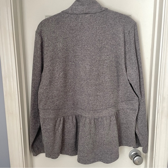 Maurices Heather Gray Double-Breasted Knit Jacket - Picture 2 of 7